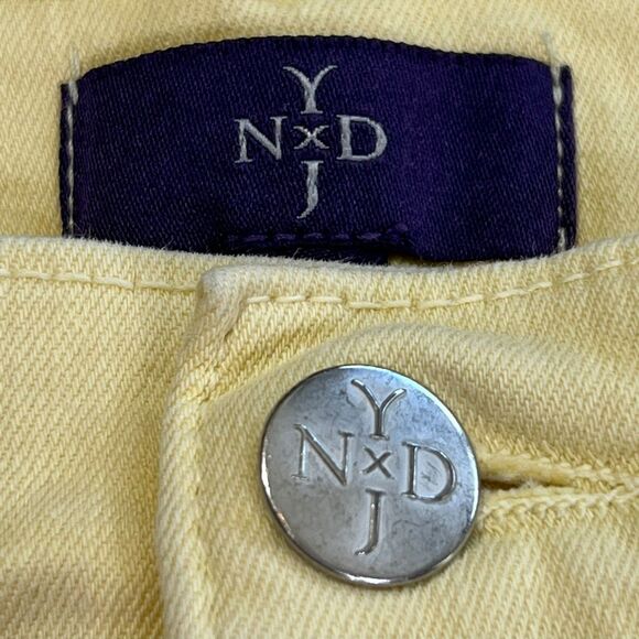 NYDJ Ariel Crop Stretch Jeans Light Yellow Mid-Rise - Picture 4 of 9